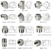 不銹鋼鑄造螺紋彎頭、螺紋三通、管箍、活接頭、管帽、堵頭、外絲